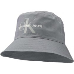 Calvin Klein Monogram Soft Bucket Hat šedá