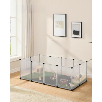 Goleto Průhledná plastová ohrádka pro domácí mazlíčky 143 x 73 x 46 cm – Zboží Mobilmania