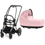 Cybex e-Priam 3.0 Rám s Podvozkem Sedačky + Korba Pale Blush Simply Flowers 2023 – Zboží Mobilmania