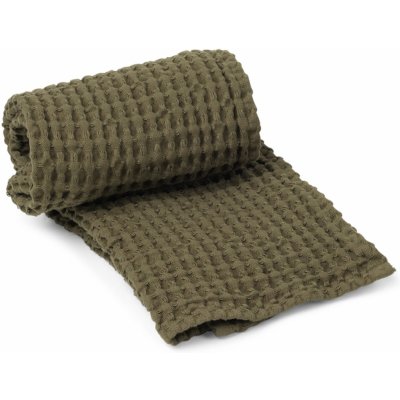 Ferm Living Ručník z organické bavlny Olive 50 × 100 cm, zelená barva, textil – Sleviste.cz