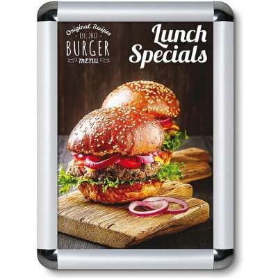 Jansen Display Klaprám A4, oblý roh, profil 25mm, 241 x 328 mm – Zboží Živě