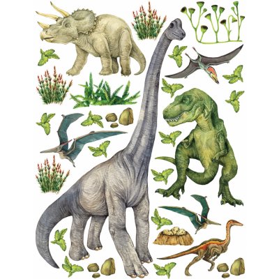 AG Design DK2331 Samolepicí dekorace Dinosauři, rozměry65 x 85 cm