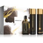 Sebastian Professional Dark Oil hydratační šampon pro lesk a hebkost vlasů 250 ml + hydratační kondicionér pro lesk a hebkost vlasů 250 ml + regenerační olej na vlasy 95 ml dárková sada – Zboží Mobilmania