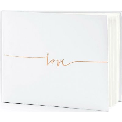 Paris Dekorace Svatební kniha "Love" růžové zlato, 22 listů – Hledejceny.cz