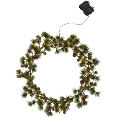 Star Trading Vánoční věnec Larix 30xLED zelená 40 cm – Hledejceny.cz