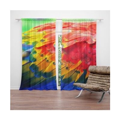 Sablio Závěs Barevné peří 2: 2ks 140x250cm – Hledejceny.cz