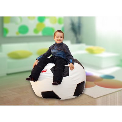 BeanBag Sedací vak fotbalový míč 90 cm, bílá/černá – Zboží Mobilmania