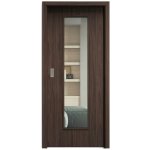 Sapeli Elegant Komfort M55 posuvné ořech 110 x 197 cm Čiré sklo – Hledejceny.cz