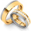 Prsteny iZlato Forever Snubní prstýnky s diamanty šířka STOBR078