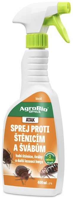 AgroBio Atak sprej proti štěnicím a švábům 400 ml