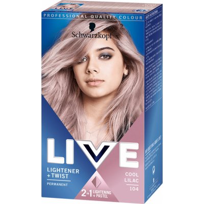 Schwarzkopf Live Lightener & Twist barva na vlasy Cool Lilac 104 50 ml