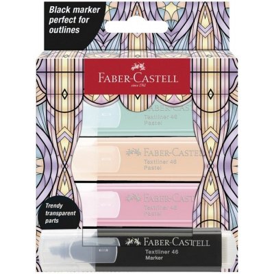 Faber Castell Textliner 1546 4 ks Glassy Pastel – Hledejceny.cz