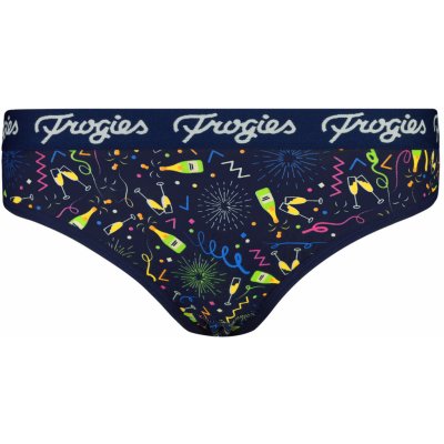 Frogies Dámske kalhotky New year Christmas - Frogies modrá | krémová – Zboží Dáma