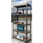 Fistar Regál 1800 x 900 x 450 mm lak 5 polic černá – HobbyKompas.cz