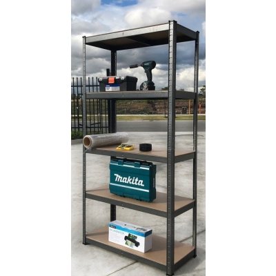 Fistar Regál 1800 x 900 x 450 mm lak 5 polic černá – HobbyKompas.cz