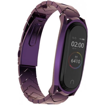 Xiaomi Mi Band 3/4/5/6 náhradní řemínek - V Style celokovový Fialová MBSCZ-5VSTFI – Zboží Živě
