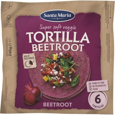 Santa Maria Veggie tortilla s červenou řepou 240 g