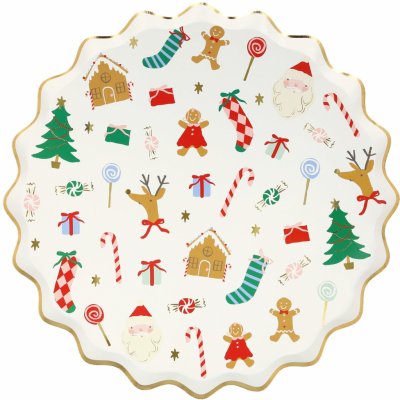 Meri Meri Vánoční papírový talíř Jolly Christmas 21,6 cm set , multi barva, papír – Zboží Dáma Meri Meri Vánoční papírový talíř Jolly Christmas 21,6 cm set , multi barva, papír – Zboží Dáma