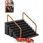 Teddies Skateboard prstový plast 9cm se schůdky a zábradlím na kartě – Hledejceny.cz