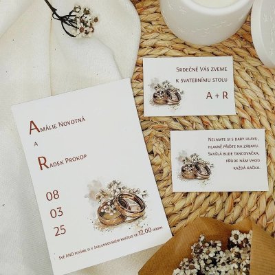 Svatební oznámení Prsteny 1 – Hledejceny.cz