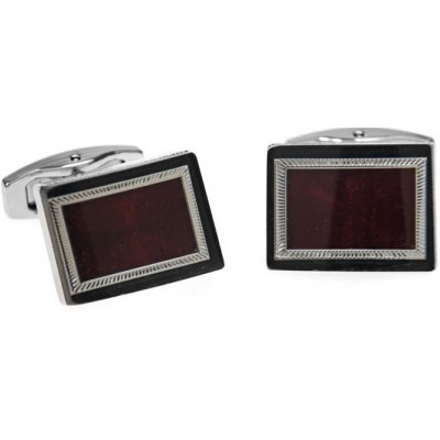 Avantgard manžetové knoflíčky Premium stříbrná lesk bordó 573-20825 – Sleviste.cz