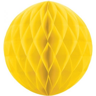 PartyDeco Papírová koule žlutá 40 cm