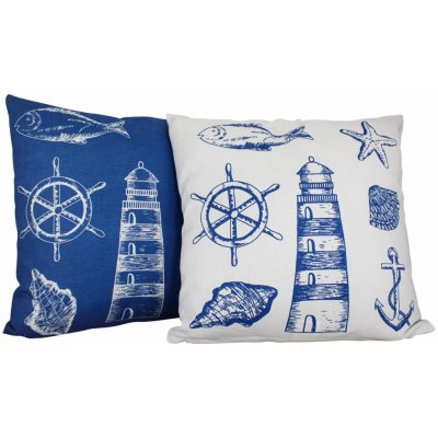 Sea Club Polštář maják potištěná bavlna s polyesterovou výplní 40x40 3652 – Hledejceny.cz