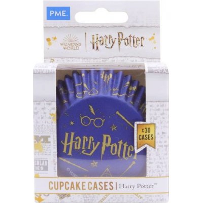PME Harry Potter košíčky na muffiny s alobalovým vnitřkem modré s obrázky (30 ks)