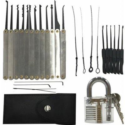 Sada planžet LockPick 15v1 + 1ks trénovací průhledný zámek LG-COT-103 – Sleviste.cz