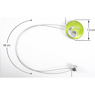 EUROFIRANY DEKORAČNÍ SPONA NA ZÁVĚS METAL1 S MAGNETEM ZELENÁ – Sleviste.cz