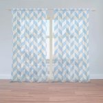 Záclony Modrobílé kosodélníky: 2 ks - 150x250 cm - Sablio – Hledejceny.cz