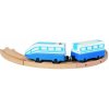 Dřevěný vláček Bino Osobní vlak na baterie, 24,5 cm