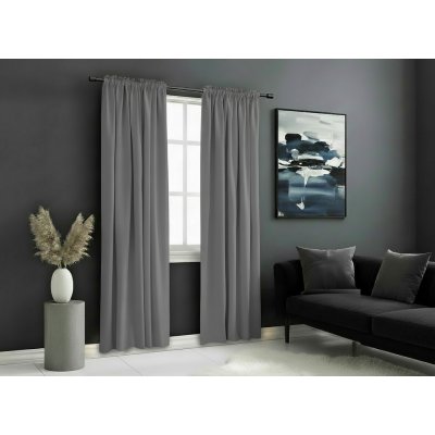 MyBestHome GOLD Zatemňovací závěs VIGO šedý s řasící páskou "BLACKOUT" 135x250 cm – Zboží Mobilmania