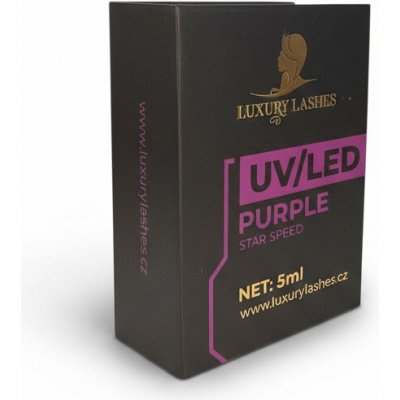 Luxury Lashes UV Lepidlo Fialové 5 ml – Zboží Dáma