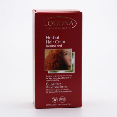 Logona Rostlinná barva na vlasy hena přírodní červená 030