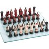 Šachové figurky a šachovnice Mayer Šachové figurky Křižáci se skleněnou šachovnicí