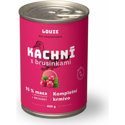 Louie Dog Kachní s brusinkami 400 g – Hledejceny.cz