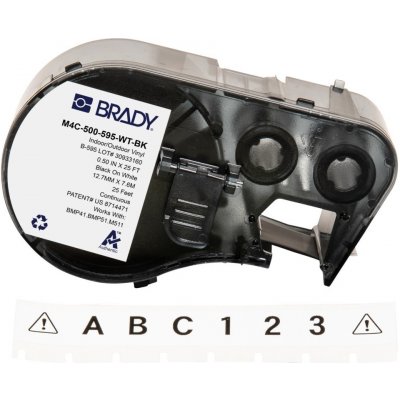 M4C-500-595-WT-BK 170818 12.70 mm x 7.62 m Vinyl černý tisk bílý podklad – Zboží Mobilmania