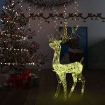 Petrashop Vánoční dekorace akrylový sob 140 LED 128 cm teplé bílé světlo