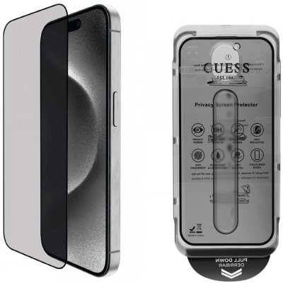 Guess tvrzené sklo 2.5D Privacy pro iPhone 16 černé 131632 – Zboží Živě