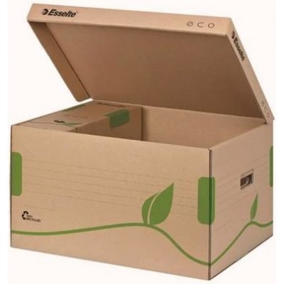 LEITZ Esselte ECO archivační kontejner s víkem, na krabice 80/100 mm, hnědá - VÝPRODEJ – Zboží Mobilmania