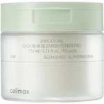 celimax Ji Woo Gae Cica BHA Blemish Toner Pad exfoliační polštářky pro citlivou pleť se sklonem k akné 60 ks – Sleviste.cz