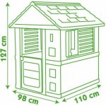 Smoby domček Lovely červeno-zelená s 3 oknami SM810705 – Hledejceny.cz