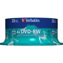 Verbatim DVD-RW 4,7GB 4x, cake box 25ks (43639)