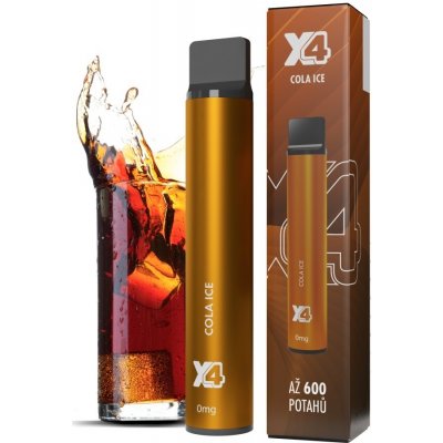 X4 Bar Zero Cola Ice 0 mg 600 potáhnutí 1 ks – Zboží Mobilmania