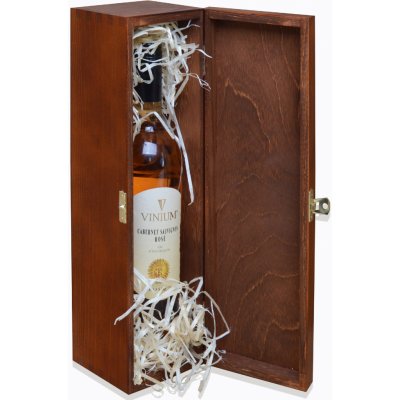 Dřevěná krabička na víno, nátěr ořech – Zboží Mobilmania