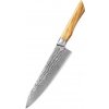 Kuchyňský nůž UG Grill Nůž Gyuto 20,6 34 cm Damašková ocel 73 olivové dřevo