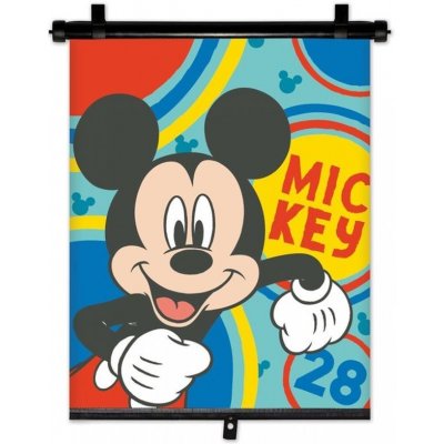 SEVEN Sluneční clona Roletka Mickey Happy Plast, Polyester, 1 ks 36x45 cm