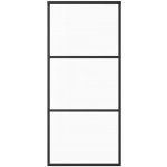vidaXL hliník a ESG sklo 90 x 205 cm černé – Hledejceny.cz