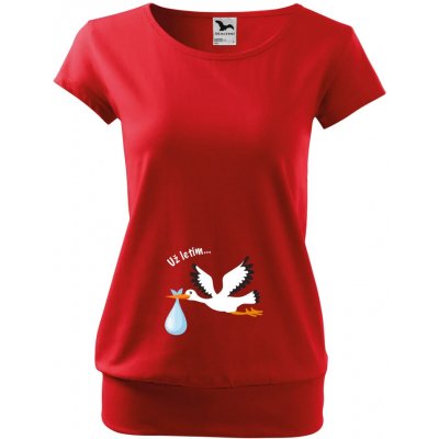 Těhotenské tričko Už letím Chlapeček Fialová – Zboží Mobilmania